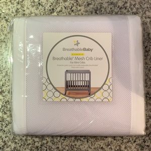 Breathable Baby Mesh Mini Crib Liner NWOT